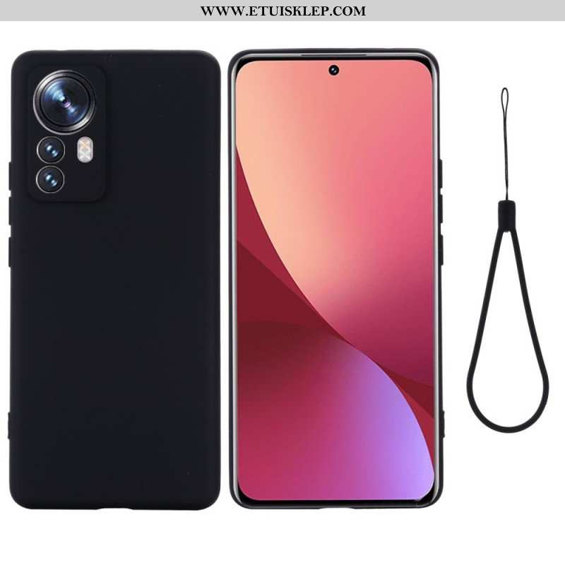 Futerały do Xiaomi 12 Pro Płynny Silikon Ze Smyczą